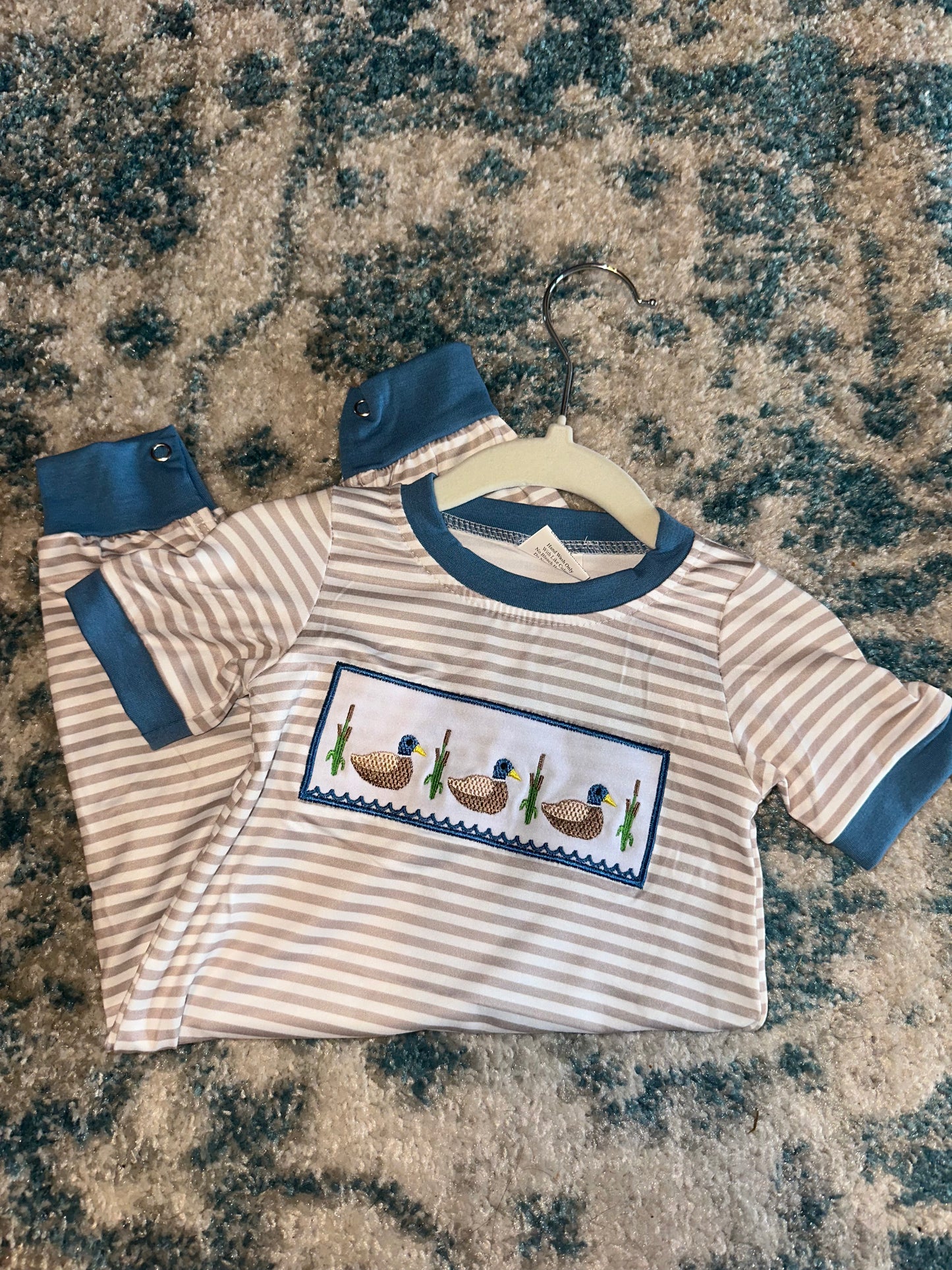 Baby Boy Duck Appliqué Onesie