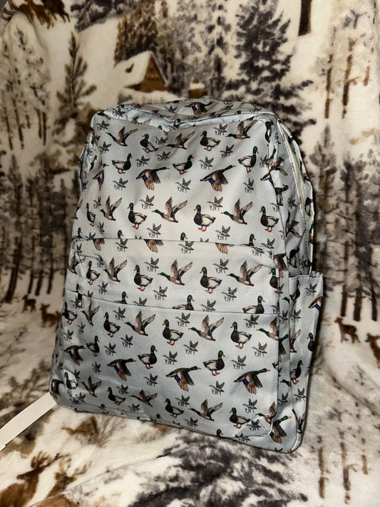Boys Duck Printed Canvas Backpack